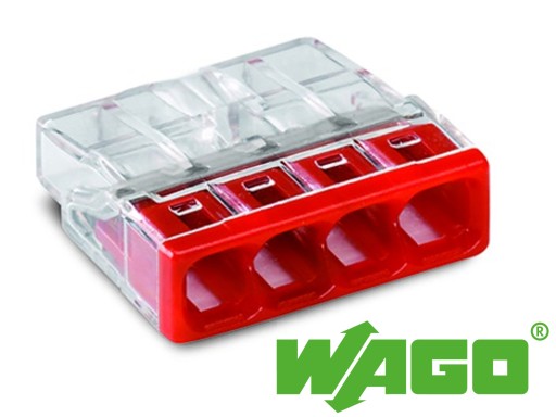 Зажим для установки быстрого разъема Wago 4x0,5-2,5мм2 WIRE 2273-204 1 шт.