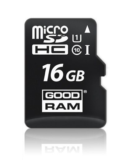 ОРИГИНАЛЬНАЯ КАРТА ПАМЯТИ GOODRAM microSDHC 16 ГБ, класс 10 UHS, 1 БЫСТРЫЙ APAPTER