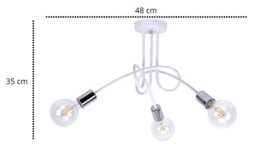 LOFT WISZĄCA LAMPA EDISON INDUSTRIAL chrom LED