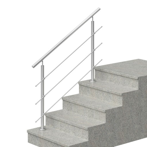Balustrada nierdzewna balkonowa schodowa barierka 3 x Ø12 mm długość 1 m