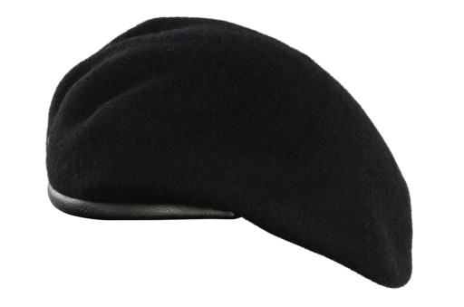 Beret Wojskowy Tłoczony z Orłem - MW, Wojska Pancerne, Zmech Czarny 60