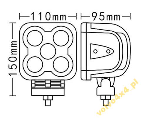 ПРОФЕССИОНАЛЬНАЯ РАБОЧАЯ ЛАМПА nXn 5x LED 50Вт 12В 24В