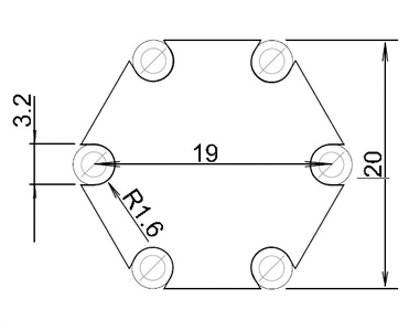 БАЗА ДЛЯ ПЕЧАТИ БАЗА для POWER LED 1W 3W 5W база powerLED 2 ШТ.