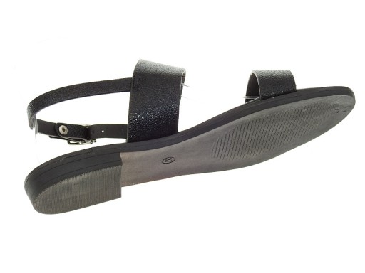 Sandały Klasyczne gładkie L169 Black r.39