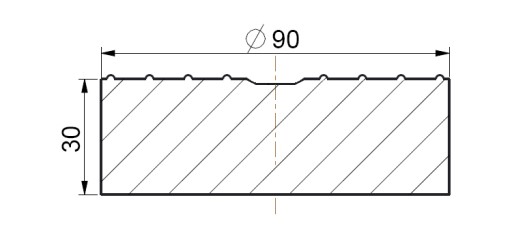 Резина для домкрата, резиновая накладка 90мм.