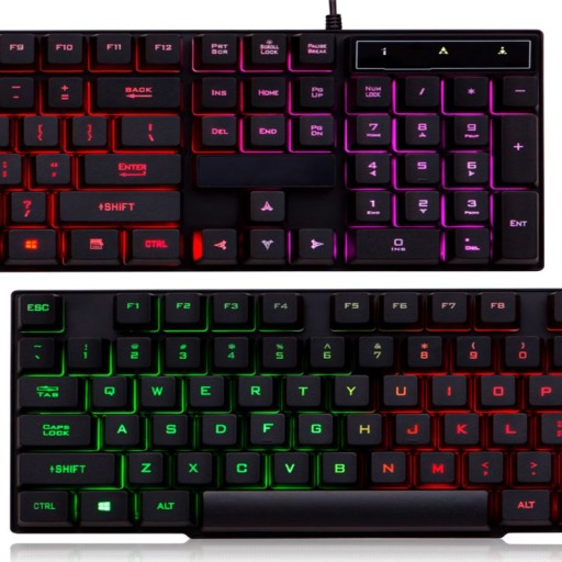 КОМПЛЕКТ КЛАВИАТУРЫ С ПОДСВЕТКОЙ И ИГРОВОЙ МЫШИ RGB