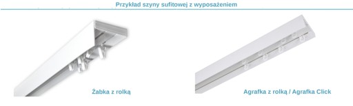 Karnisz 4,0 Szyna sufitowa PCV II 440 kpl + OSŁONA