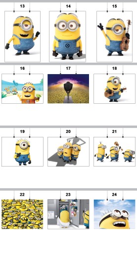 PLAKAT MINIONKI MINIONS 90x60 CM 36 WZORÓW MATOWY