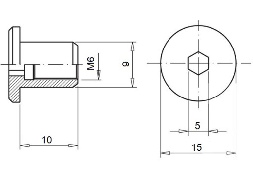 ГАЙКИ ERICSON M6 С ПЛОСКОЙ ГОЛОВКОЙ, ОЦИНКОВАННЫЕ МЕБЕЛЬНЫЕ ГАЙКИ - 10 ШТ.