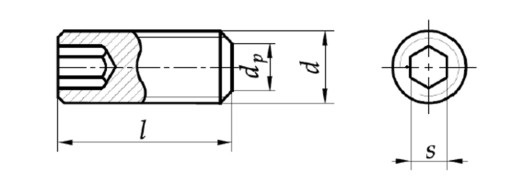 Установочный винт M4x25 с потайной головкой черный DIN 913 20 шт.