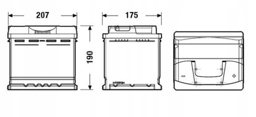 СОЛЯРИС АККУМУЛЯТОР 50 Ач 500 А SA 50 500