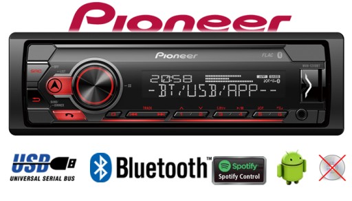 PIONEER MVH-S300BT mp3 usb bt АВТОМОБИЛЬНОЕ РАДИО fv