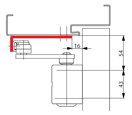 Кронштейн монтажный A154 для доводчиков ASSA ABLOY