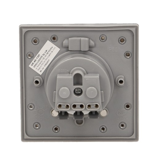 Розетка электрическая герметичная IP55 стальная OR-AE-1397