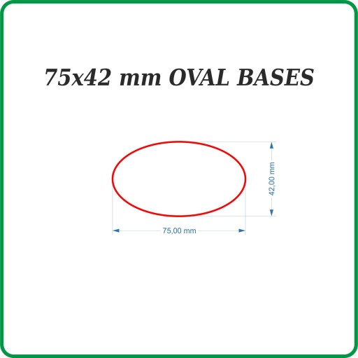 Подставка овальная 75х42 мм Подставка овальная 10 шт. 3 мм