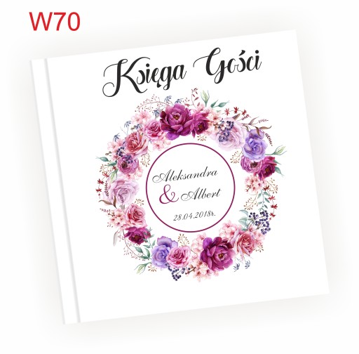 Księga Gości różne wzory Grube Czarne Karty Personalizowane 22x23cm 100 Str