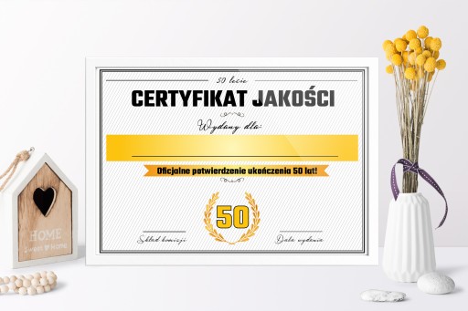 Подарок на 50-летие СЕРТИФИКАТ на 50-летие с доставкой!