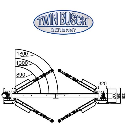 TWIN BUSCH TW 250 B4.5 2-КОЛОННЫЙ ПОДЪЕМНИК