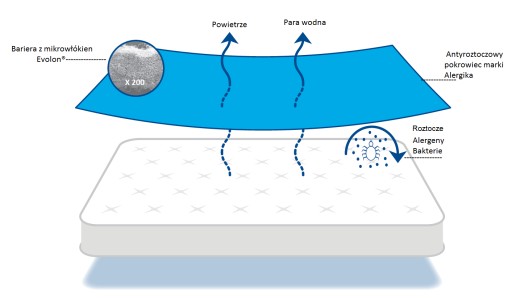 Матрас с защитой от клещей 140x200x20 EVOLON