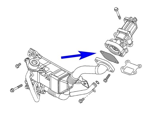 EGR Corsa Astra Zafira Meriva 1.7 CDTI Plug