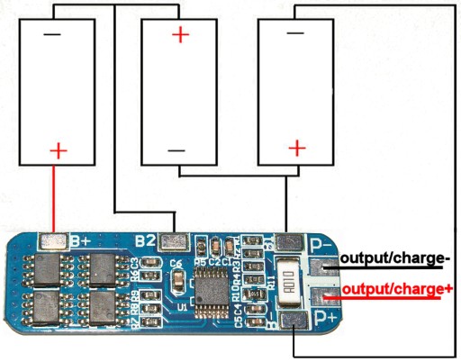 Модуль BMS 3s 6A Li-ion 18650 10,8 В 11,1 В Зарядное устройство