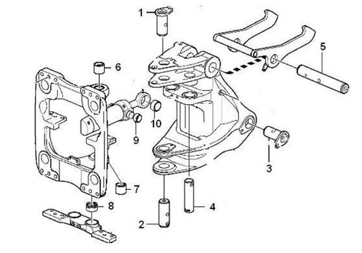 НИЖНЯЯ ВТУЛКА ЗАДНЕЙ БАНКИ VOLVO BL71