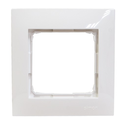 Simon 54 Single Frame White Contact Simon 54