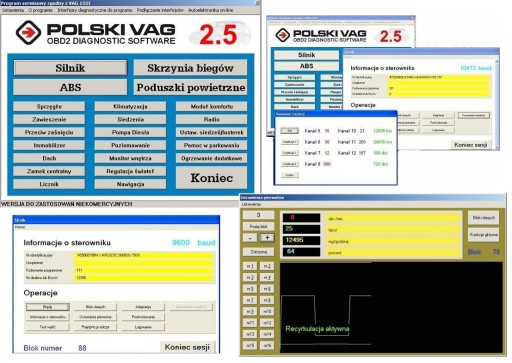 Польская программа VAG KKL OBD2 USB Интерфейс VW Skoda