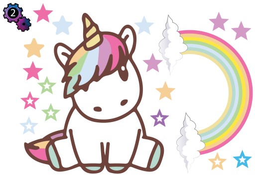 Наклейки на стену UNICORN UNICORN 130см НАБОР