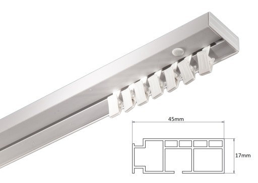 Карниз для штор с 1 направляющей 150 Потолочный рельс из ПВХ I