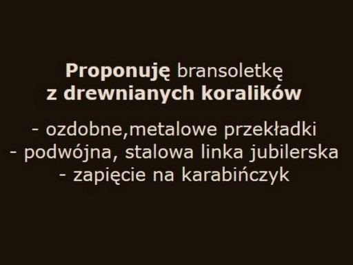 BRANSOLETA męska ORIENTALNA koraliki ** [B627]