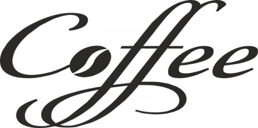 Naklejka na ścianę napis Coffee KAWA 50 x 100 cm