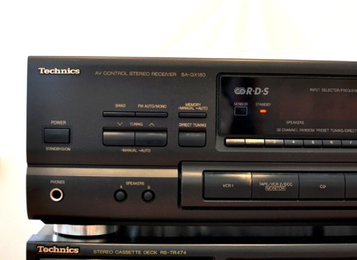 Wieża Technics SA-GX180 SL-PG370 RS-TR373 amplituner CD i deck a3