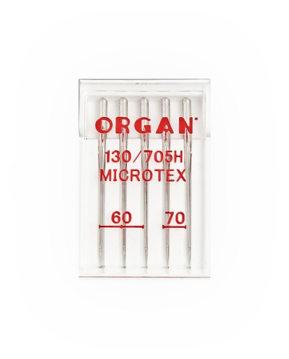 Иглы для машин Organ Microtex MIX 60-70 полуплоские