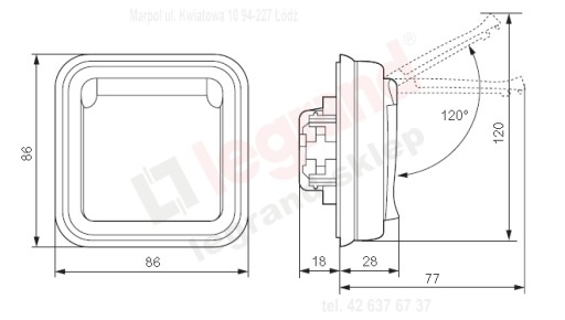 Комплектная розетка скрытого монтажа PLEXO IP55 - серая