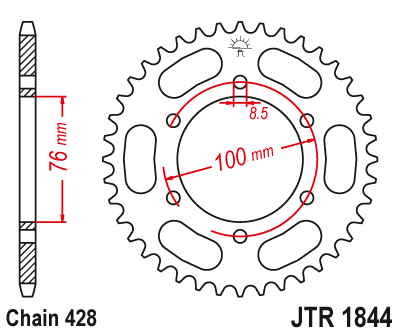 КОМПЛЕКТ ПРИВОДА YAMAHA YZF R125 DID+JT