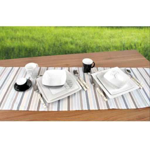 Talerz deserowy Quadrato Pearl 1szt.Gimex melamina