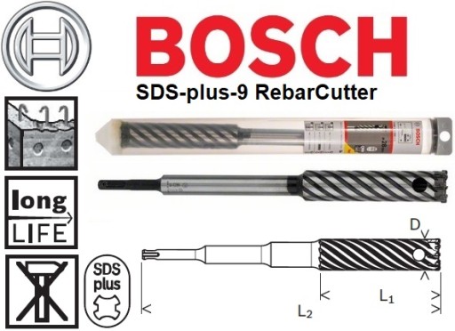 СВЕРЛО ДЛЯ АРМИРОВАНИЯ SDS-PLUS-9 28x120x300 BOSCH