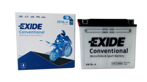 EXIDE EB18L-A/YB18L-A МОТОЦИКЛОВАЯ АККУМУЛЯТОРНАЯ БАТАРЕЯ