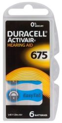 Батарейки для слуховых аппаратов DURACELL 675 6 шт.