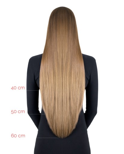 WŁOSY NATURALNE SŁOWIAŃSKIE 60CM 100 sztuk 0,8g