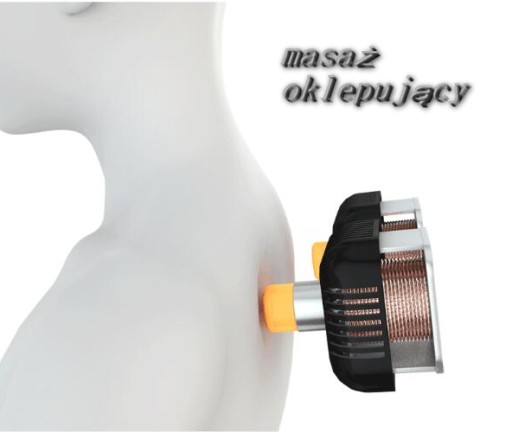 Masażer pleców karku Do masażu ciała ostukujący grzejący GUN Mocny masaż