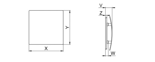 AWENTA WENTYLATOR PANEL ESCUDO PES125 SREBRNY SYS+