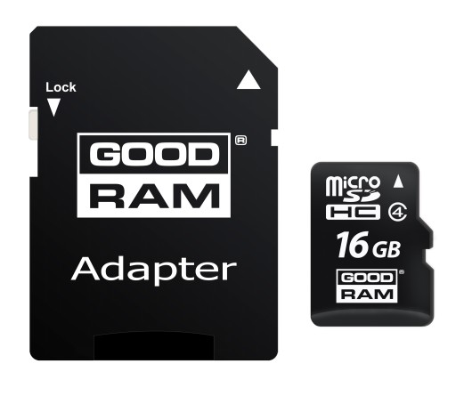 GOODRAM KARTA MICRO SD 16GB PAMIECI + ADAPTER SDHC