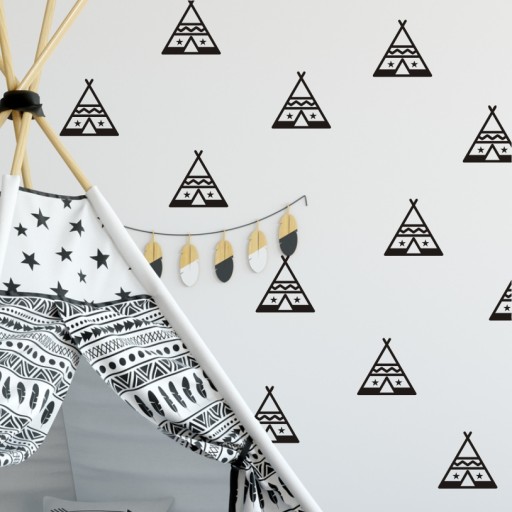 Naklejki na ścianę tipi wigwam teepee namiot