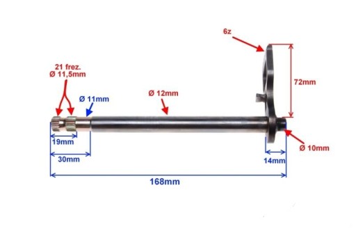 WAŁEK ZMIANY BIEGÓW DO SUZUKI GN125