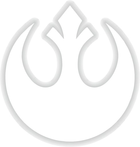 Наклейка ВАР STAR WARS REBEL 10x10,5 БЕЛАЯ