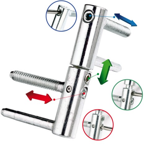 ZAWIAS DO DRZWI WKRĘCANY REGULOWANY 3D OTLAV EXACTA 16 mm