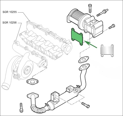 Заглушка EGR 1.9JTD ALFA ROMEO FIAT 1.9CDTi OPEL