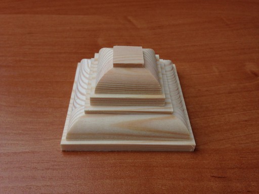 Daszki na słupek drewniany Typ piramida 11cm - 5cm